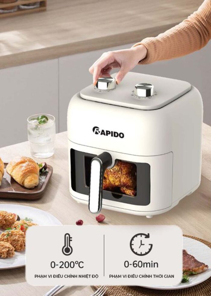 Nồi chiên không dầu RAPIDO RAF-7.0M3 7 lít cơ - Ảnh 4