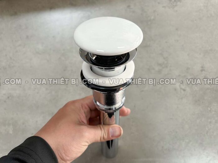 Xi phông chậu rửa mặt INAX 0014068-WC cổ thoát nhấn nắp sứ - Ảnh 4