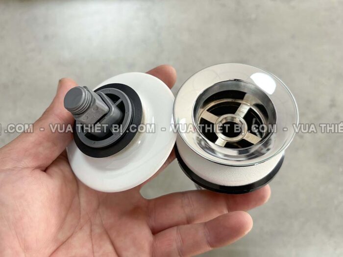 Xi phông chậu rửa mặt INAX 0014068-WC cổ thoát nhấn nắp sứ - Ảnh 3