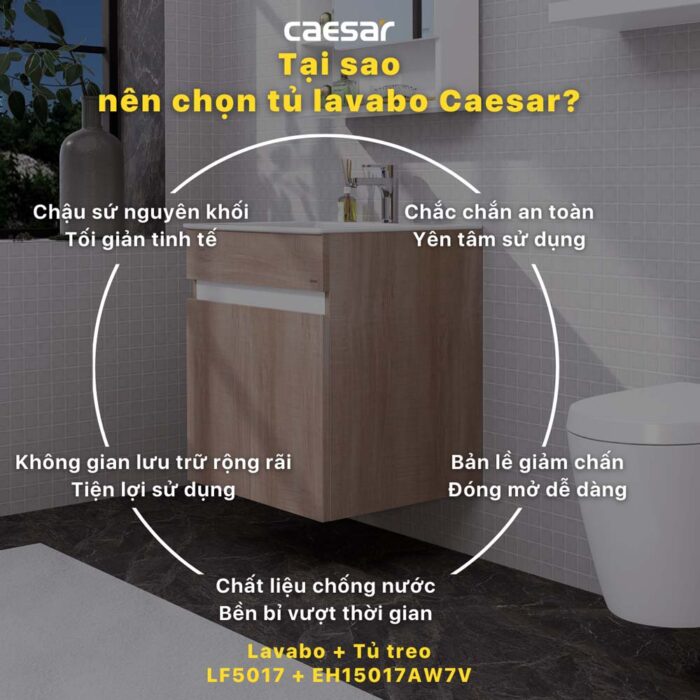Tủ lavabo CAESAR LF5017 EH15017AW7V - Ảnh 5