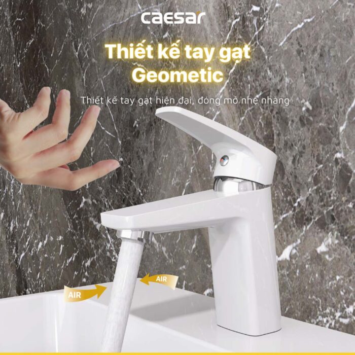 Vòi lavabo CAESAR B390CRU nóng lạnh - Ảnh 7