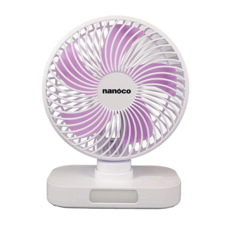 Quạt sạc NANOCO NRF6219W trắng