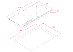 Bản vẽ kích thước Bếp từ ba TEKA IZC 83620 MST 112500039