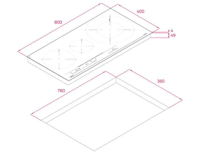 Bản vẽ kích thước Bếp từ ba TEKA IZC 83620 MST 112500039