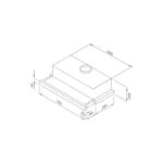 Bản vẽ kích thước Máy hút mùi MALLOCA MH 70SMC 70cm âm tủ