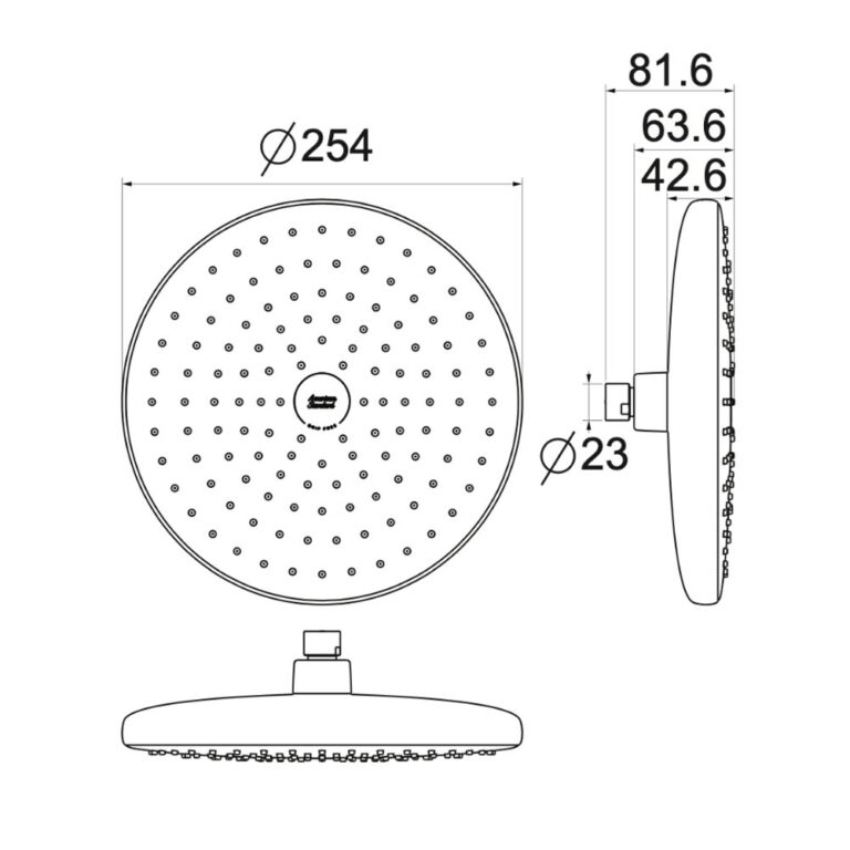 Bát sen âm tường AMERICAN STANDARD 1030970001 Moonshadow Drip-free