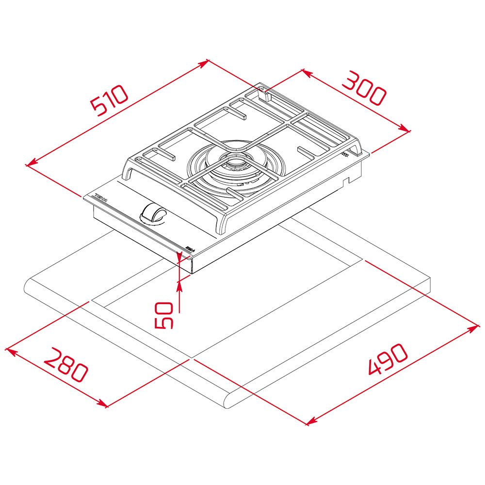 Bản vẽ kỹ thuật Bếp từ đơn TEKA GZC 31330 XBB 112570006