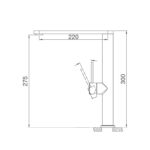 Bản vẽ kỹ thuật Vòi rửa bát MALLOCA K061 SS nóng lạnh