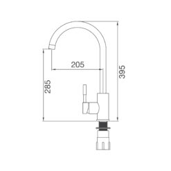 Bản vẽ kỹ thuật Vòi rửa bát MALLOCA K569C nóng lạnh