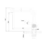 Bản vẽ kỹ thuật Vòi rửa bát MALLOCA LuxSteel K068-PO nóng lạnh rút dây