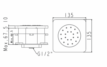 Bản vẽ kỹ thuật Vòi sen âm tường American Standard FFASS054 BHG dòng EasySET