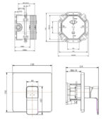 Bản vẽ kỹ thuật Vòi sen âm tường American Standard WF 1322BHG dòng Acacia Evolution