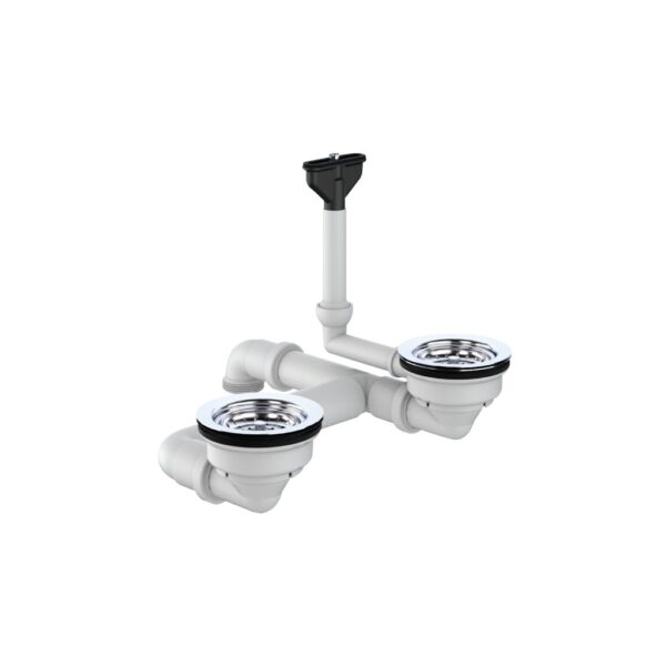 Bộ xả chậu rửa bát Hafele 570.35.915 chậu đá 2 hố