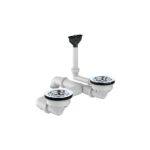 Bộ xả chậu rửa bát Hafele 570.35.915 chậu đá 2 hố