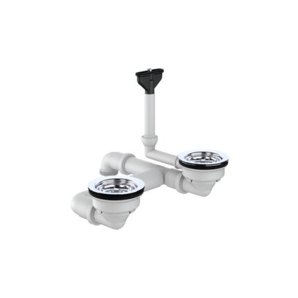 Bộ xả chậu rửa bát Hafele 570.35.915 chậu đá 2 hố