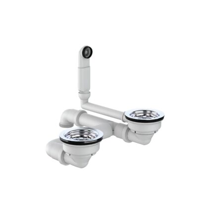 Bộ xả chậu rửa bát Hafele 570.35.916 chậu đá 2 hố