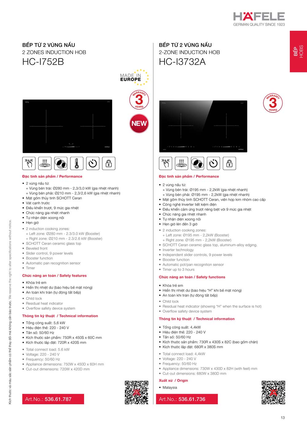 Catalogue HAFELE 2024 Bang gia thiet bi nha bep gia dung 013