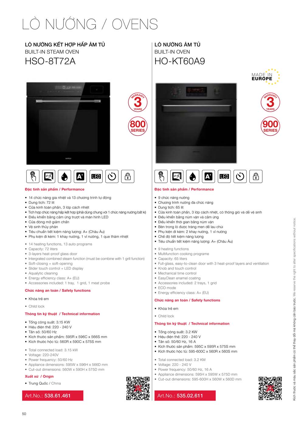 Catalogue HAFELE 2024 Bang gia thiet bi nha bep gia dung 050