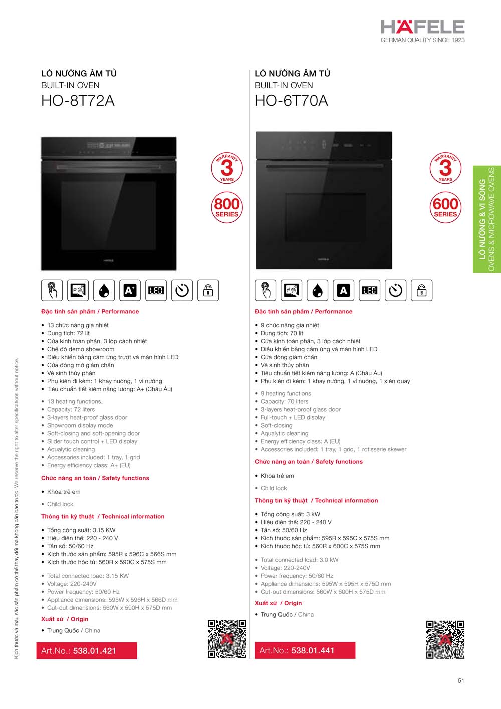 Catalogue HAFELE 2024 Bang gia thiet bi nha bep gia dung 051