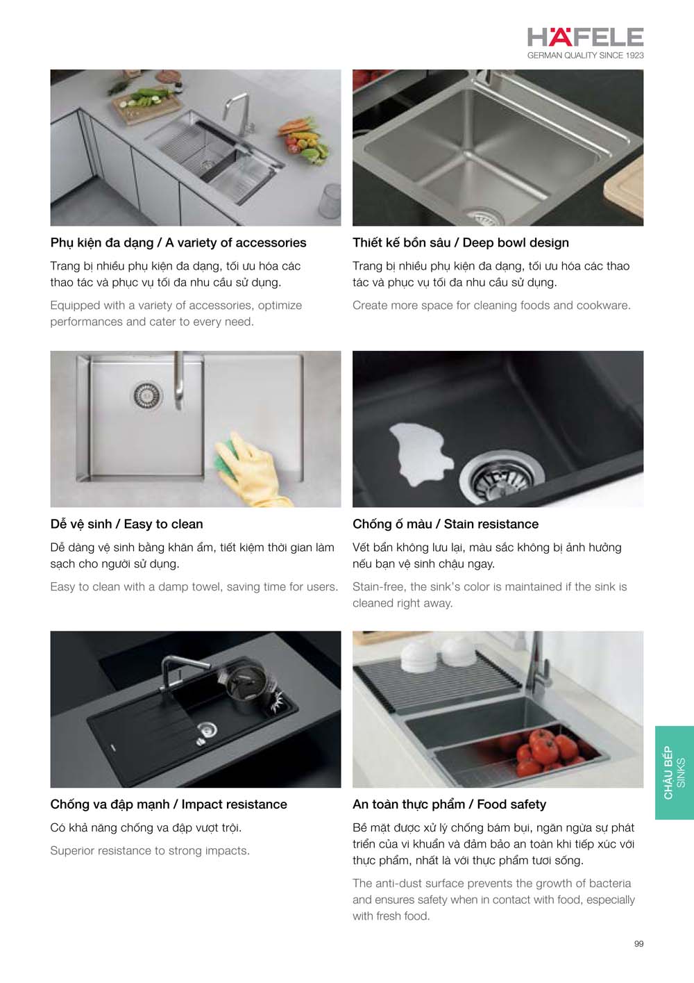 Catalogue HAFELE 2024 Bang gia thiet bi nha bep gia dung 099