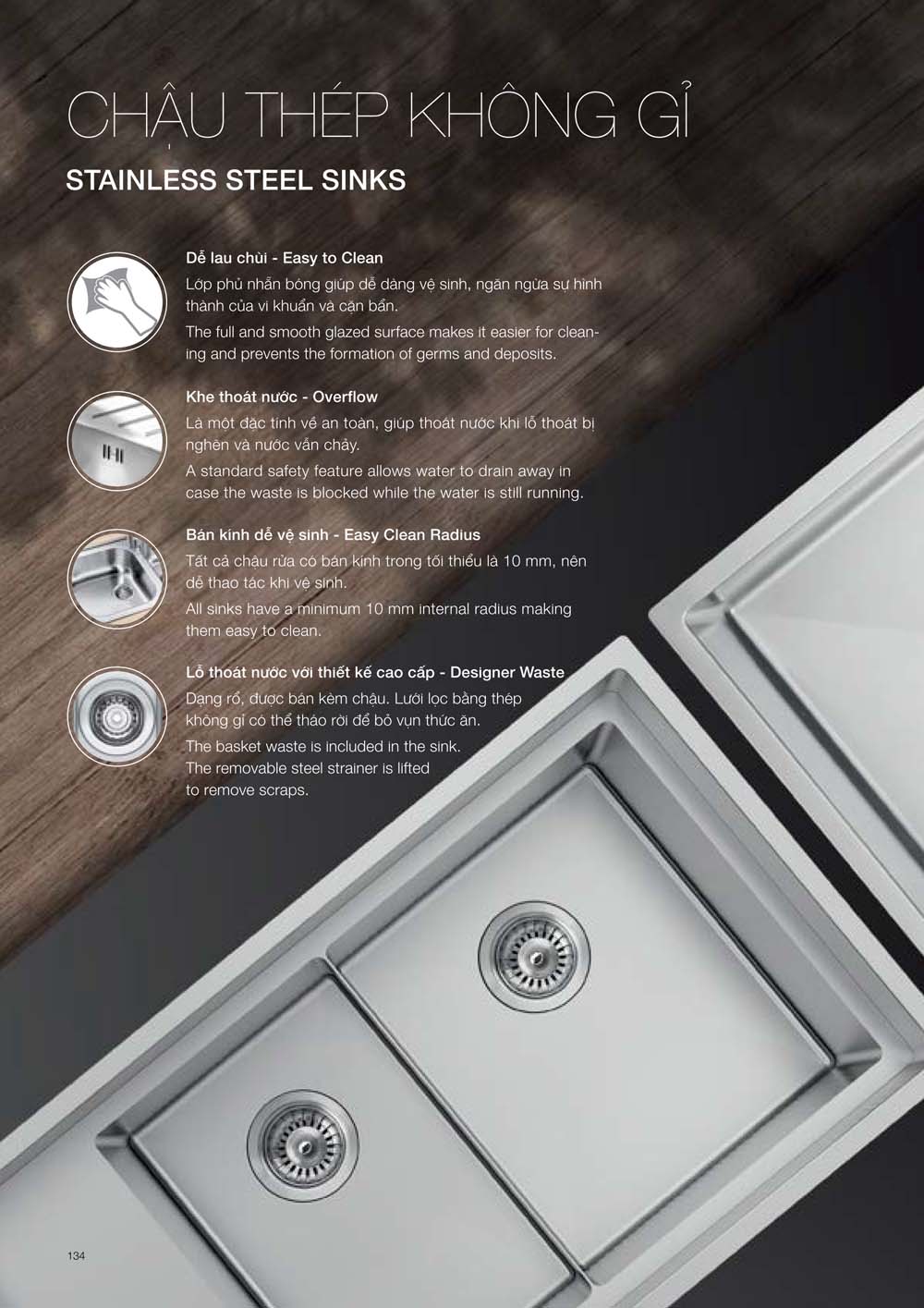 Catalogue HAFELE 2024 Bang gia thiet bi nha bep gia dung 134