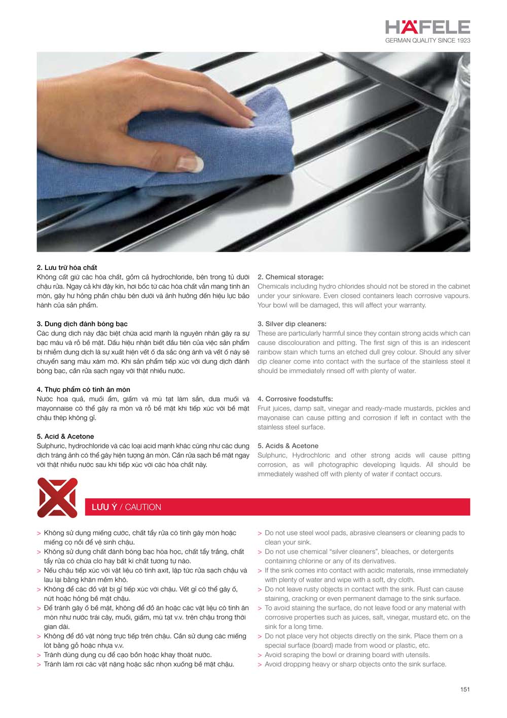 Catalogue HAFELE 2024 Bang gia thiet bi nha bep gia dung 151