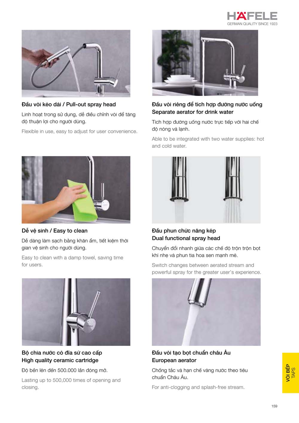 Catalogue HAFELE 2024 Bang gia thiet bi nha bep gia dung 159