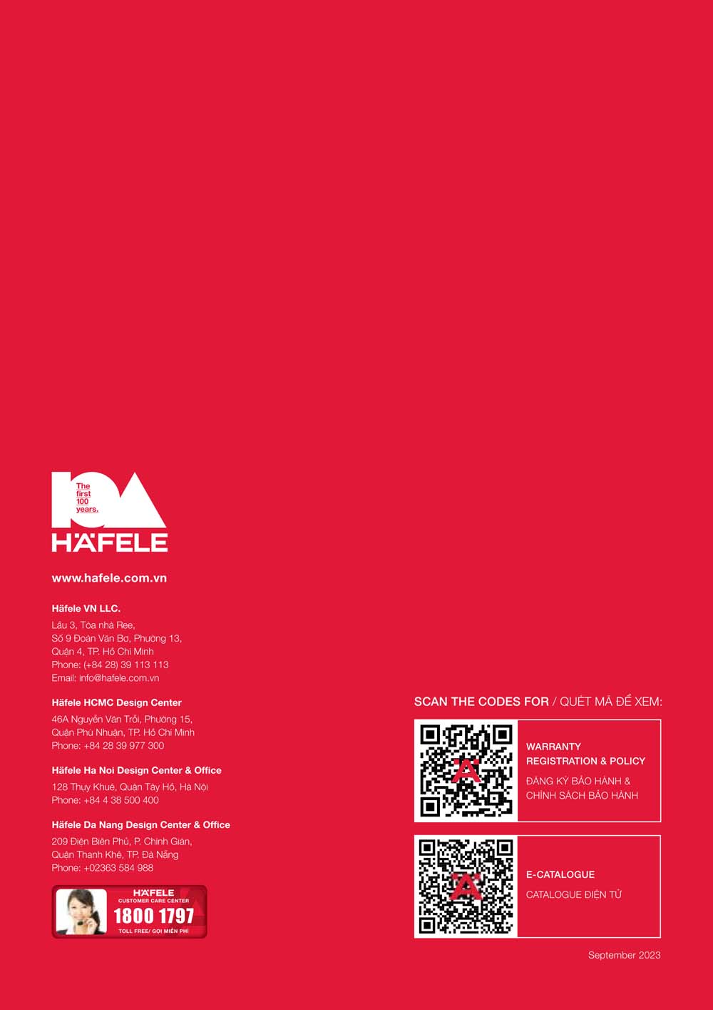 Catalogue HAFELE 2024 Bang gia thiet bi nha bep gia dung 208