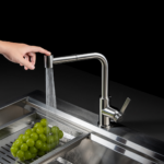 Vòi rửa bát MALLOCA LuxSteel K066-PO nóng lạnh rút dây - Ảnh 6