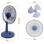 Quạt lửng NANOCO NLF1623BL xanh - Ảnh 3