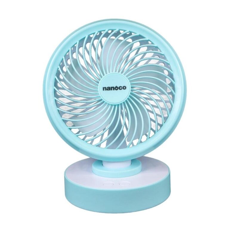 Quạt sạc NANOCO NRF6213G xanh