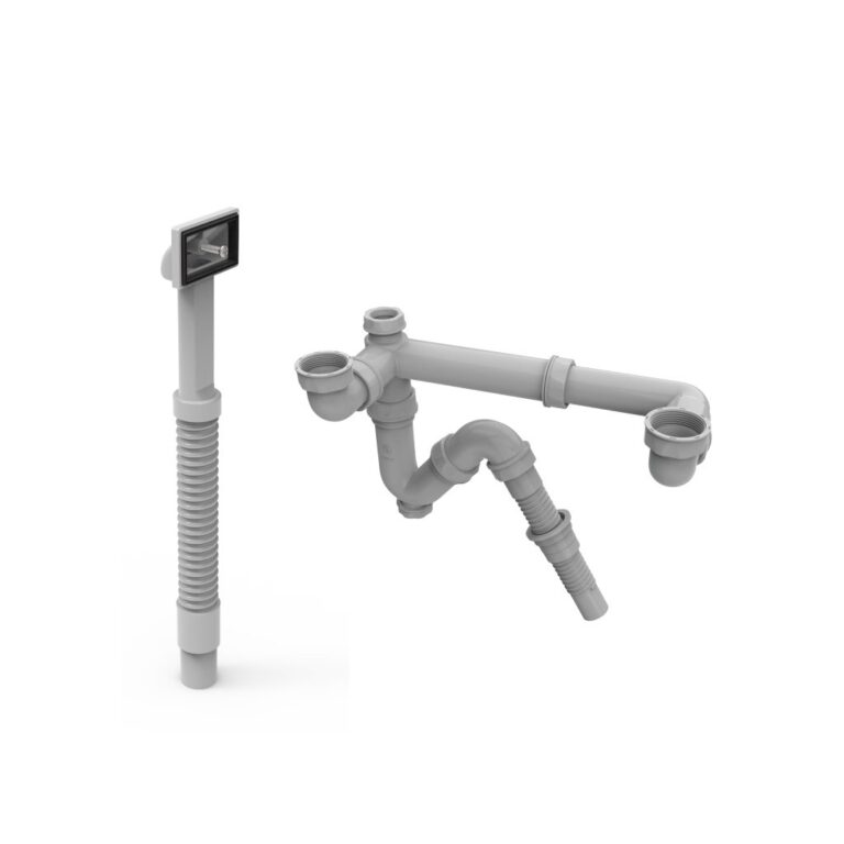 Siphon Chậu rửa bát Hafele 567.25.876 2 hố 1 xả tràn