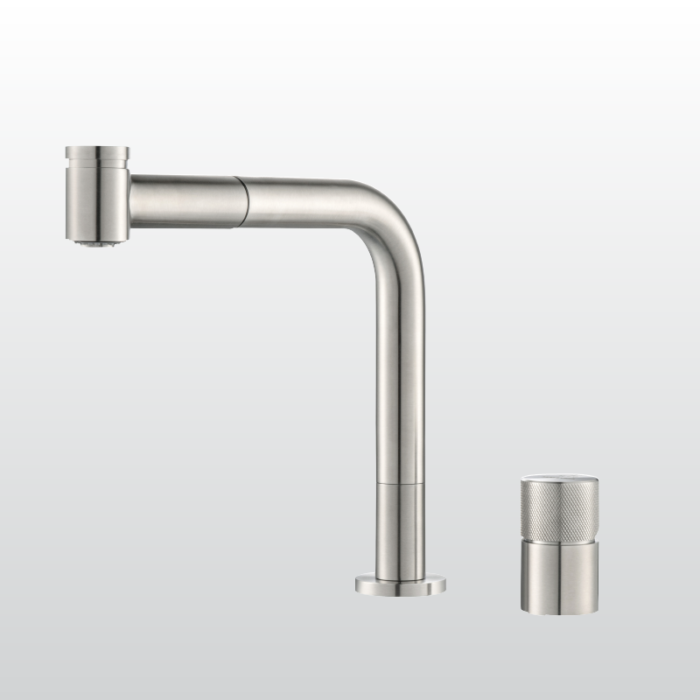 Vòi rửa bát MALLOCA LuxSteel K068-PO nóng lạnh rút dây