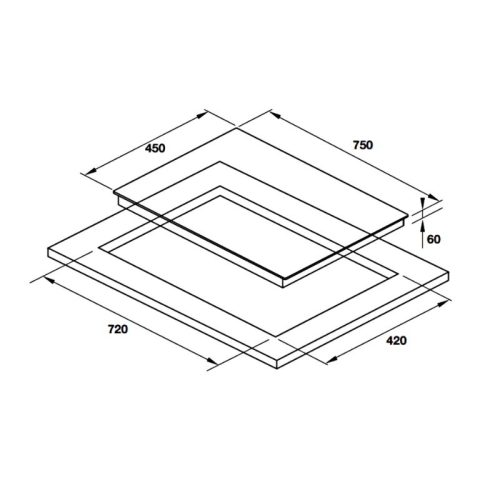 Bản vẽ Bếp từ Hafele HC-I7520B 536.61.827