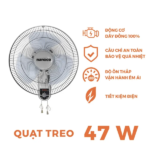 Quạt treo tường NANOCO NWF1611G xám - Ảnh 3