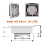 Quạt hút NANOCO NMV2023 20w âm trần - Ảnh 2