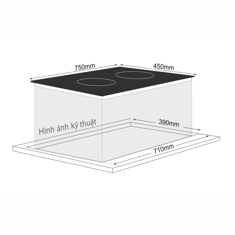 Bản vẽ kích thước Bếp điện từ ba BLUEGER B320IR