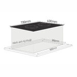 Bản vẽ kích thước Bếp từ đôi BLUEGER B926IPLUS