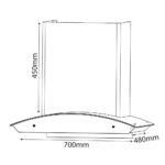 Bản vẽ kích thước Máy hút mùi BLUEGER B-386P 70cm kính cong