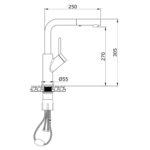 Vòi rửa bát GENTO GT-203 NEW rút dây nóng lạnh - Ảnh 2