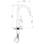 Vòi rửa bát GENTO GT-206 NEW rút dây nóng lạnh - Ảnh 2