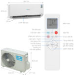 Bản vẽ kĩ thuật Điều Hòa Casper Inverter QC-12IS36 12000Btu 1 Chiều