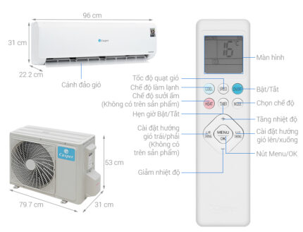 Bản vẽ kĩ thuật Điều Hòa Casper Inverter TC-18IS36 18000Btu 1 Chiều