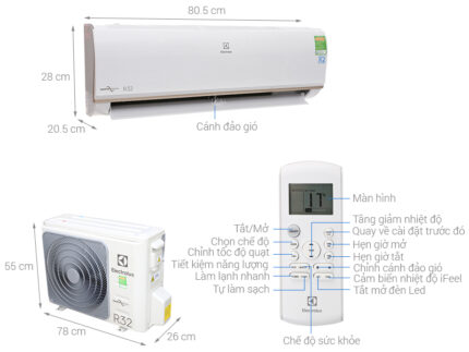 Bản vẽ kĩ thuật Điều Hòa Electrolux Inverter ESV12CRO-A1 12000Btu 1 Chiều