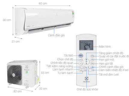 Bản vẽ kĩ thuật Điều Hòa Electrolux Inverter ESV18CRO-A1 18000Btu 1 Chiều