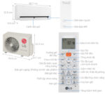 Bản vẽ kĩ thuật Điều Hòa LG Inverter V13WIN1 12000BTU 1 Chiều