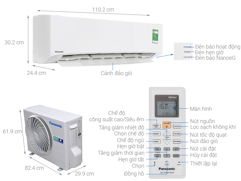 Ban ve ki thuat Dieu Hoa Panasonic CU CS N24ZKH 8 24000Btu 1 Chieu