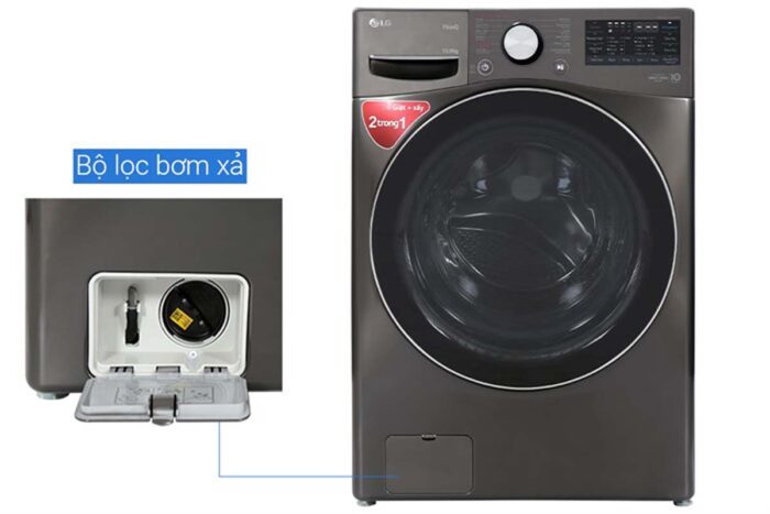 Máy giặt sấy LG F2515RTGB 15kg 8kg inverter - Ảnh 9
