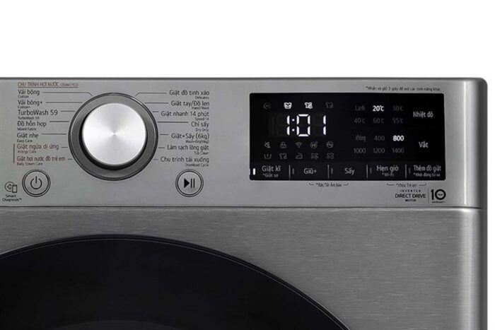 Máy giặt sấy LG FV1410D4P 10kg 6kg inverter - Ảnh 7