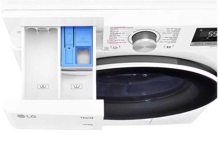 Máy giặt sấy LG FV1410D4W1 10kg 6kg inverter - Ảnh 5
